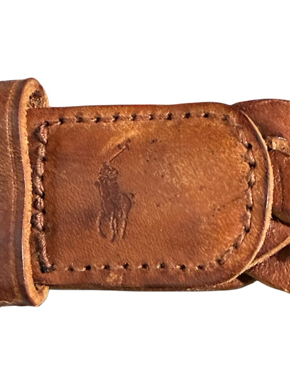 Polo Ralph Lauren Braided Leather Belt Brown